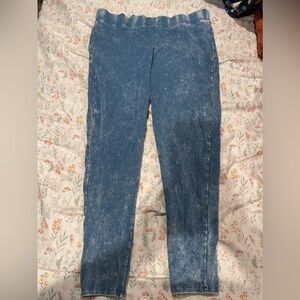 Torrid Blue Mineral Wash Full Length Signature Leggings Size 2